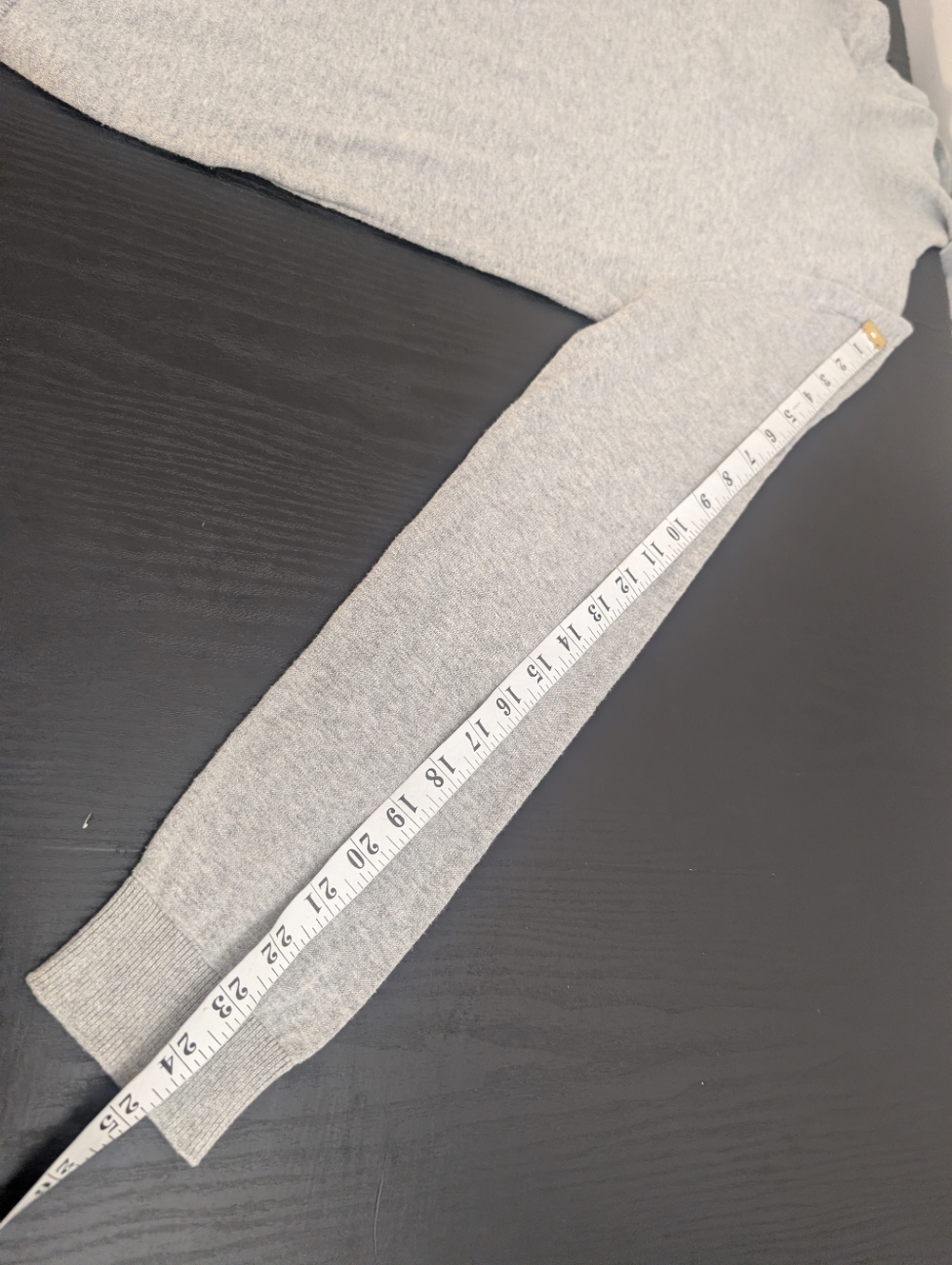Indi & Cold Grey Cotton Cashmere Turtleneck Sweater Eyelet Detail Old Money L - Picture 6 of 8